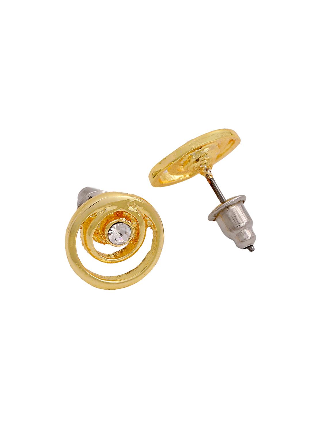 gold metal studs earring - 17542844 - Zoom Image - 4