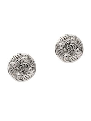 white metal studs earring - 17542847 - Standard Image - 2