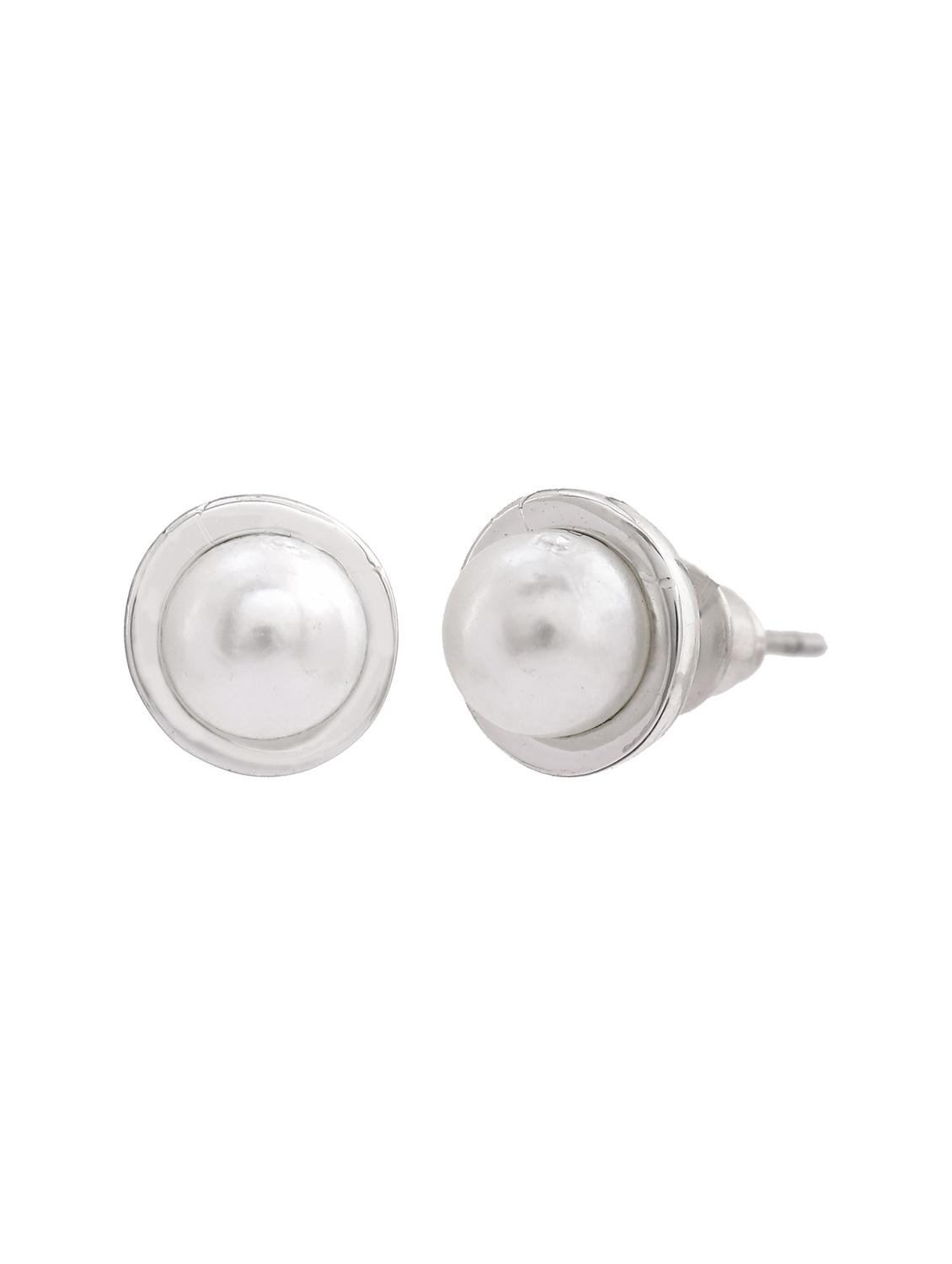 silver metal studs earring - 17542849 - Zoom Image - 3