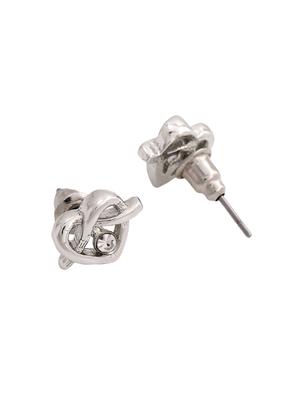 silver metal studs earring - 17542850 - Standard Image - 4