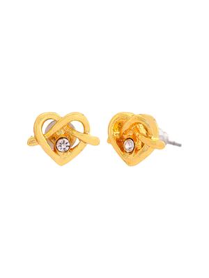 gold metal studs earring - 17542851 - Standard Image - 3