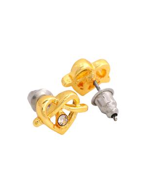 gold metal studs earring - 17542851 - Standard Image - 4