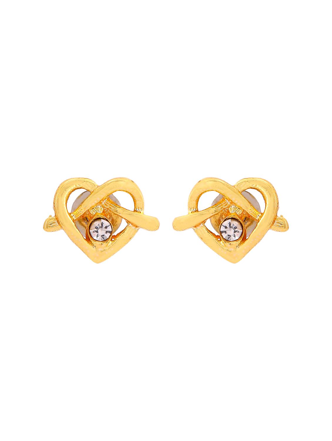 gold metal studs earring - 17542851 - Zoom Image - 2