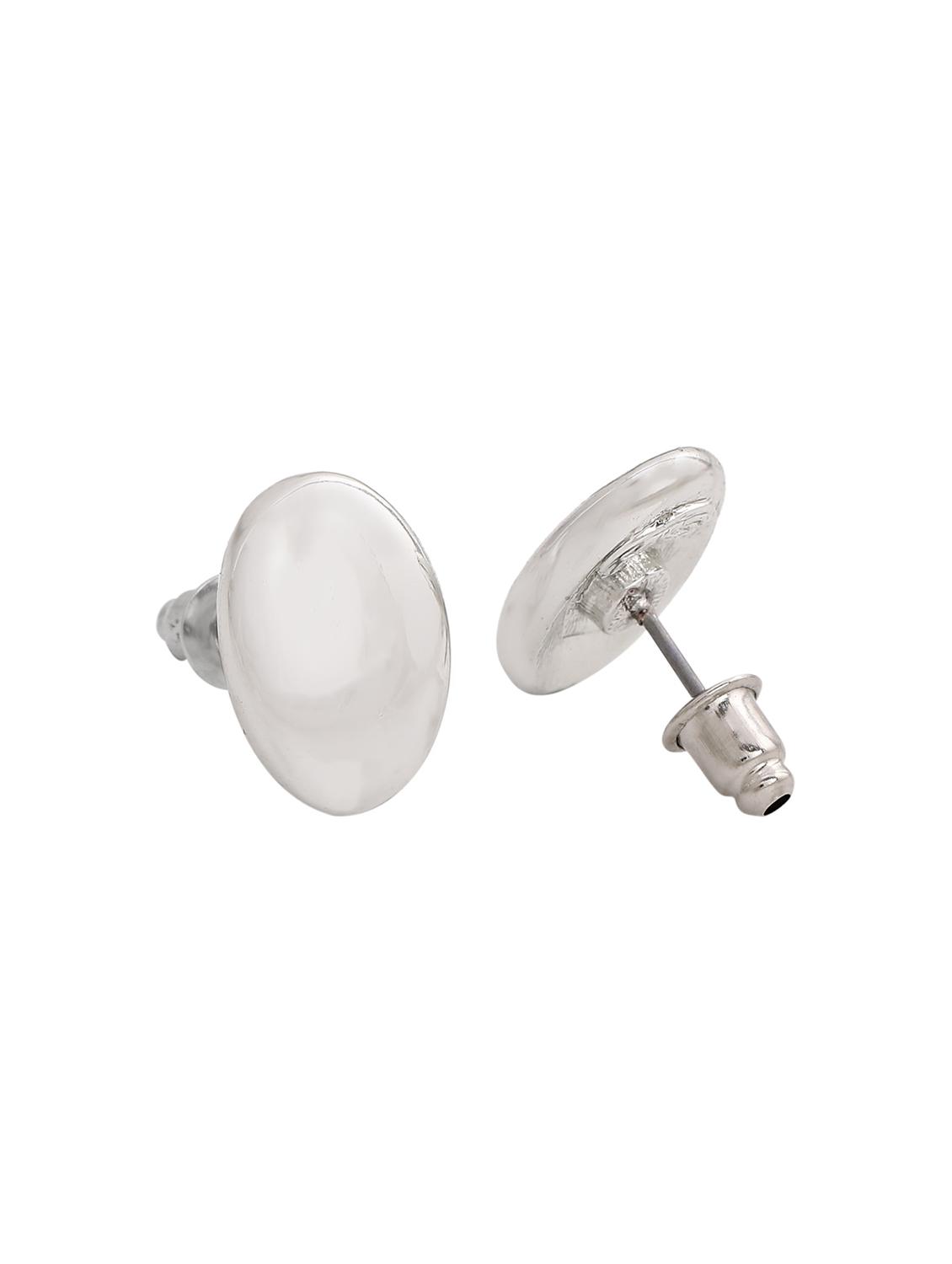 silver metal studs earring - 17542852 - Zoom Image - 4