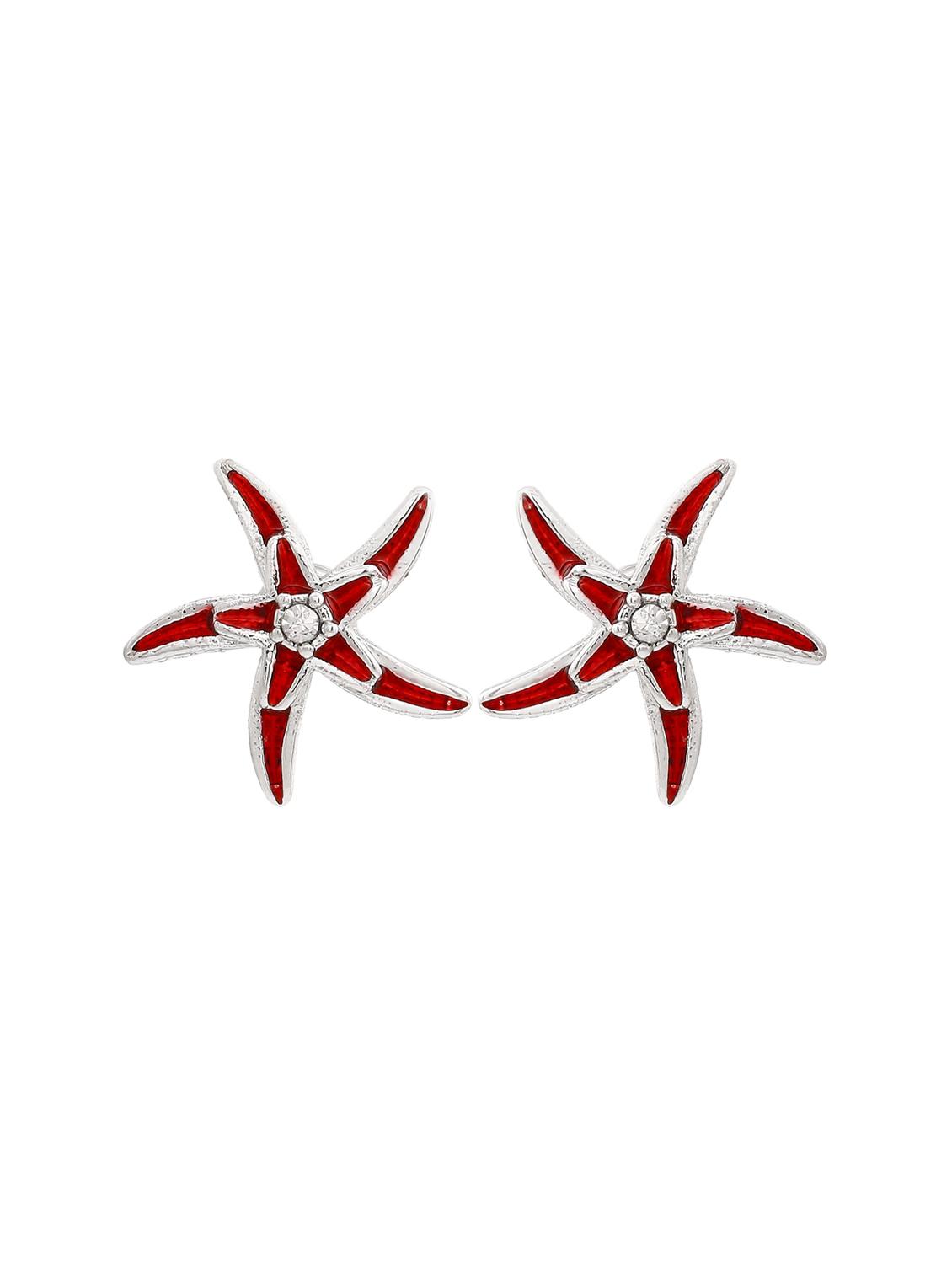 red metal studs earring - 17542854 - Zoom Image - 2