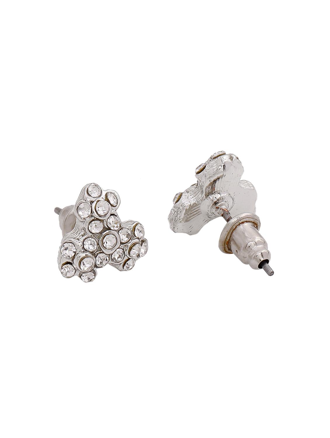 silver metal studs earring - 17542855 - Zoom Image - 4