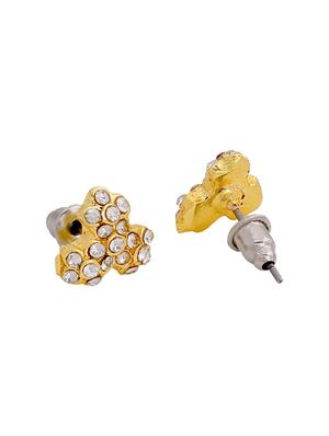 gold metal studs earring - 17542856 - Standard Image - 4