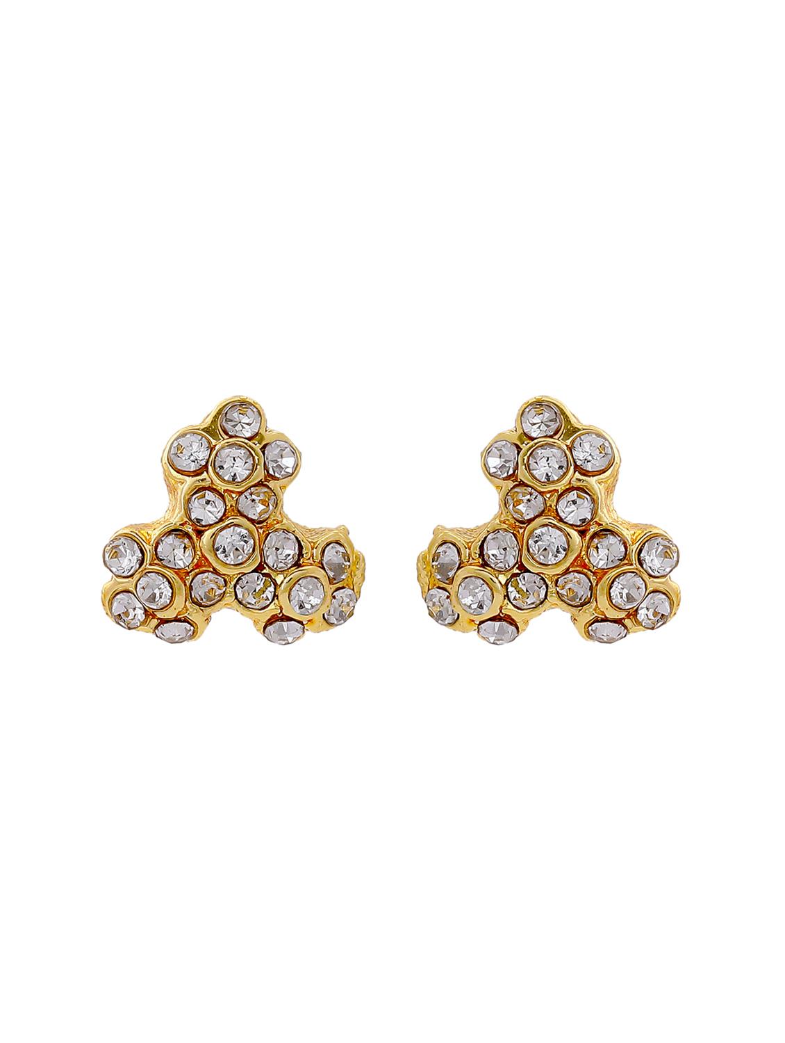 gold metal studs earring - 17542856 - Zoom Image - 2