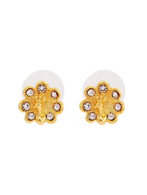 gold metal studs earring - 17542857 - Standard Image - 3