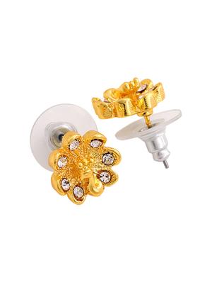 gold metal studs earring - 17542857 - Standard Image - 4
