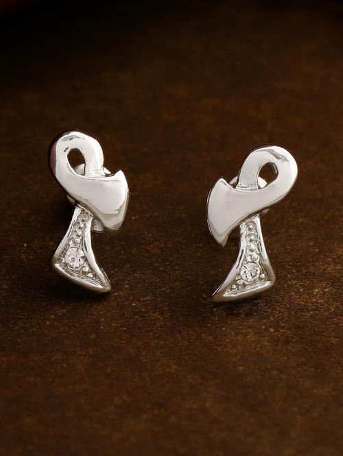 silver metal studs earring - 17542858 - Standard Image - 1