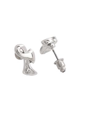 silver metal studs earring - 17542858 - Standard Image - 3