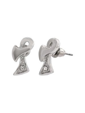 silver metal studs earring - 17542858 - Standard Image - 4