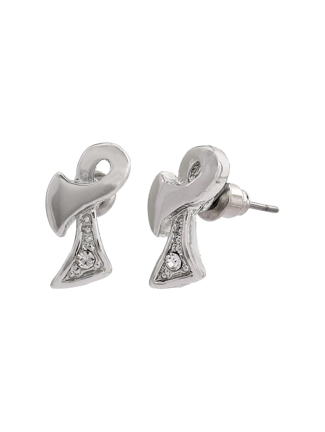 silver metal studs earring - 17542858 - Zoom Image - 4
