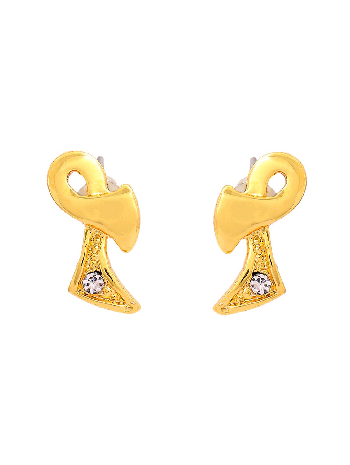 gold metal studs earring - 17542859 - Zoom Image - 2
