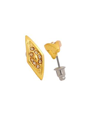 gold metal studs earring - 17542864 - Standard Image - 4