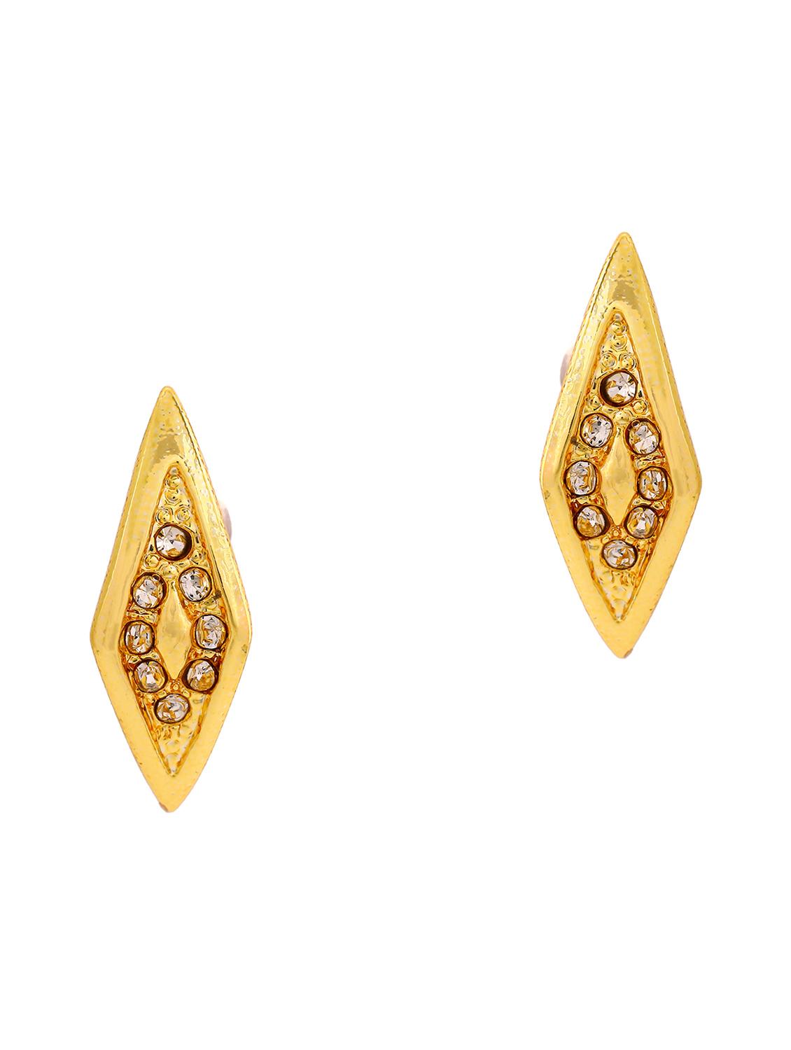 gold metal studs earring - 17542864 - Zoom Image - 2