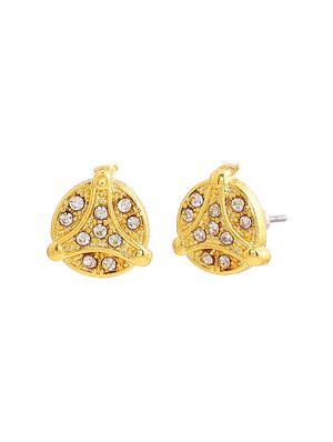 gold metal studs earring - 17542865 - Standard Image - 2