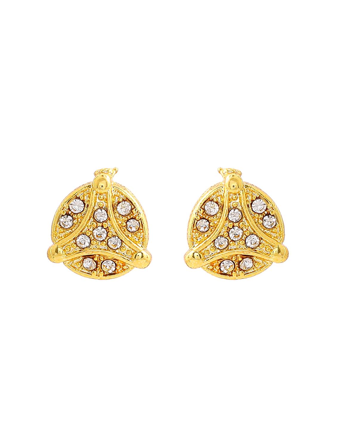 gold metal studs earring - 17542865 - Zoom Image - 3