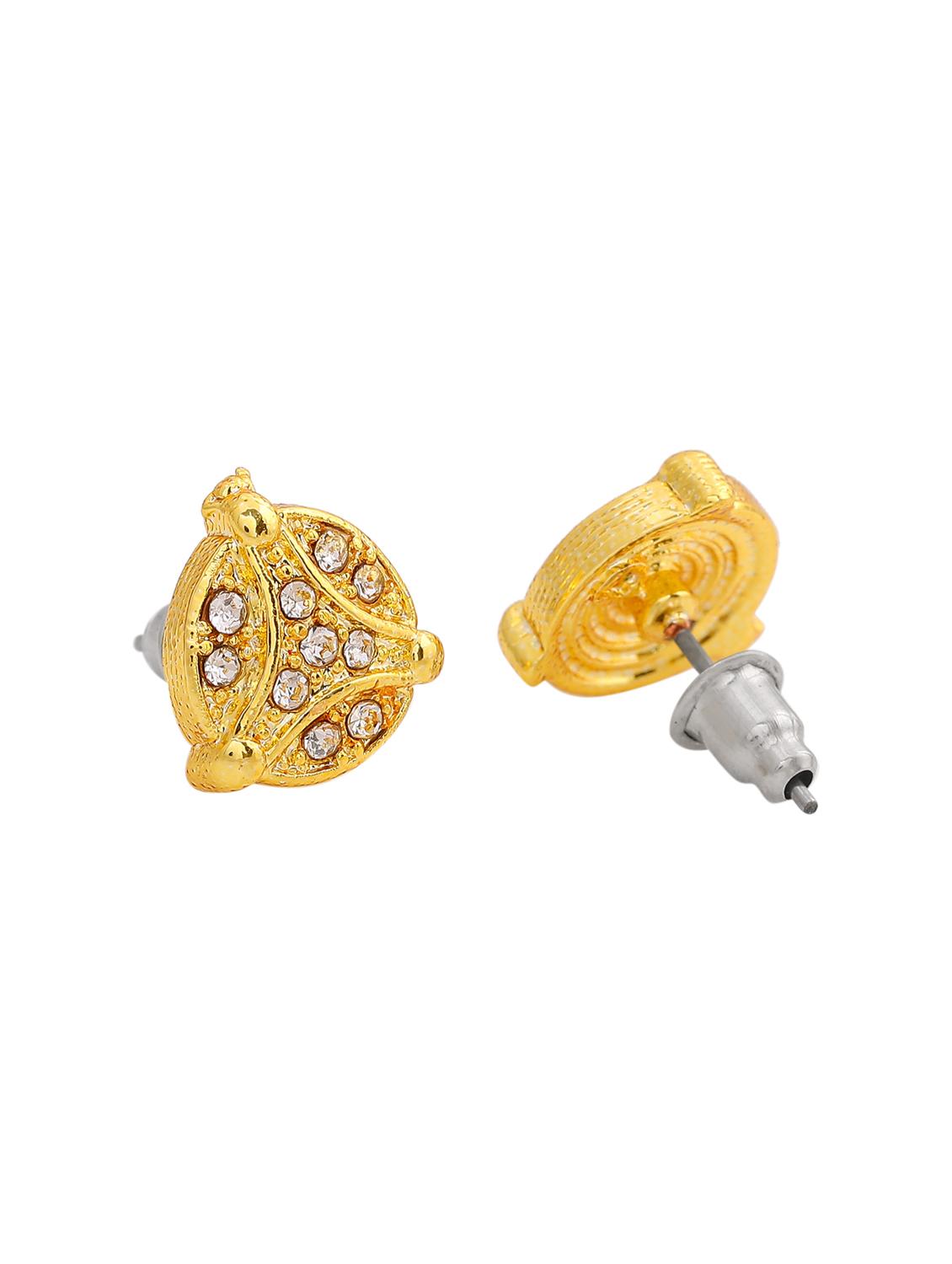 gold metal studs earring - 17542865 - Zoom Image - 4