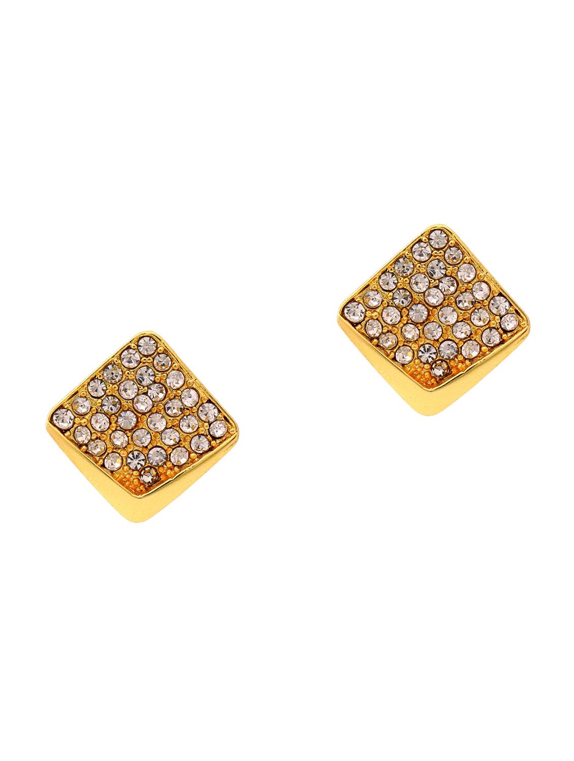 gold metal studs earring - 17542868 - Zoom Image - 2