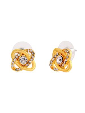 gold metal studs earring - 17542869 - Standard Image - 3