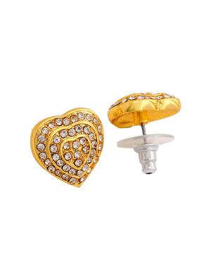 gold metal studs earring - 17542870 - Standard Image - 4