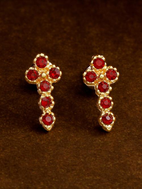 red metal studs earring - 17542875 - Standard Image - 1