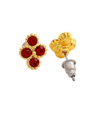 red metal studs earring - 17542877 - Standard Image - 4