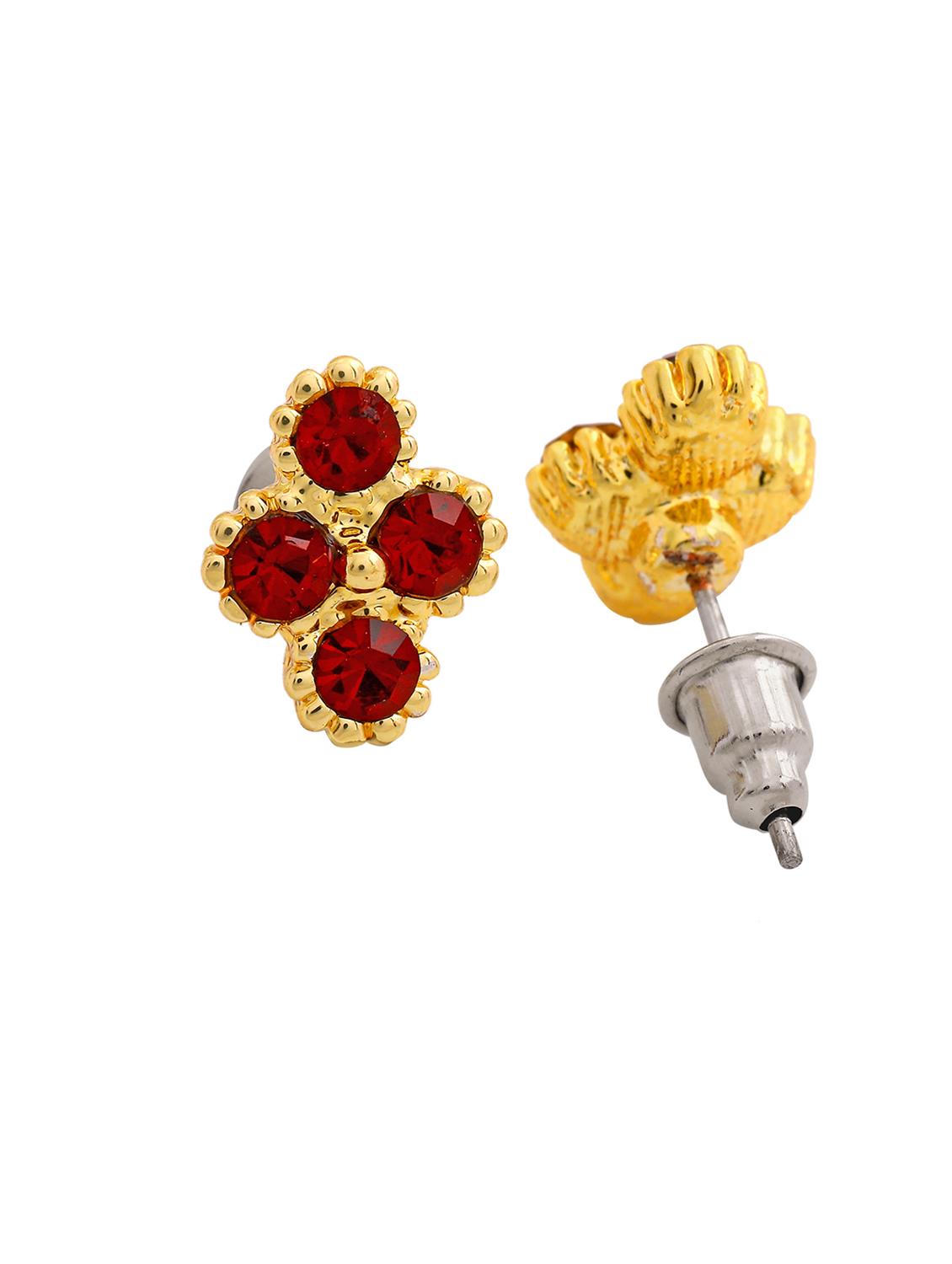 red metal studs earring - 17542877 - Zoom Image - 4
