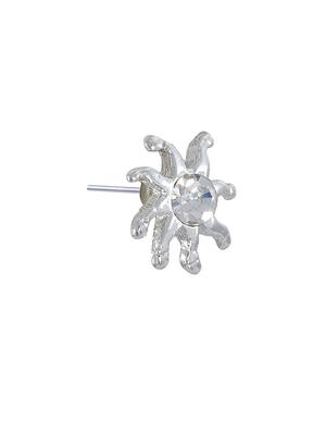 silver metal studs earring - 17542878 - Standard Image - 4
