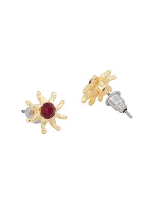 red metal studs earring - 17542879 - Standard Image - 3