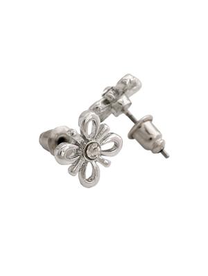 silver metal studs earring - 17542880 - Standard Image - 4