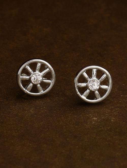 silver metal studs earring - 17542882 - Standard Image - 1