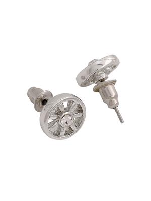 silver metal studs earring - 17542882 - Standard Image - 4