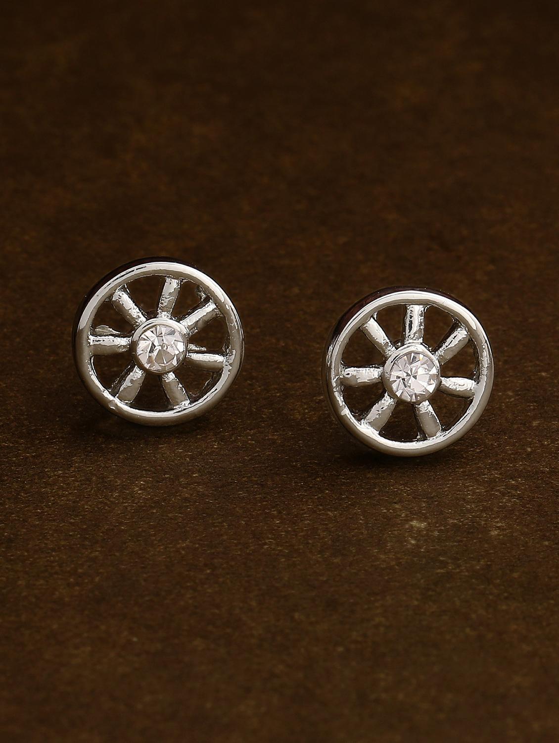 silver metal studs earring - 17542882 - Zoom Image - 1