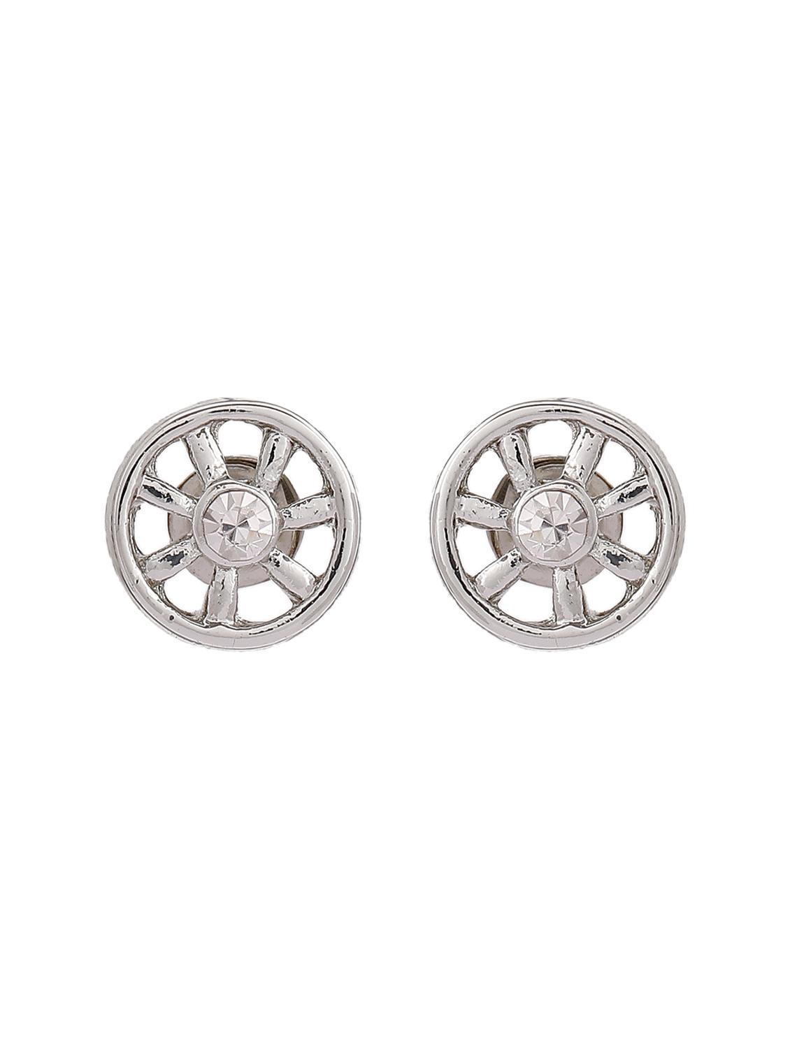silver metal studs earring - 17542882 - Zoom Image - 2