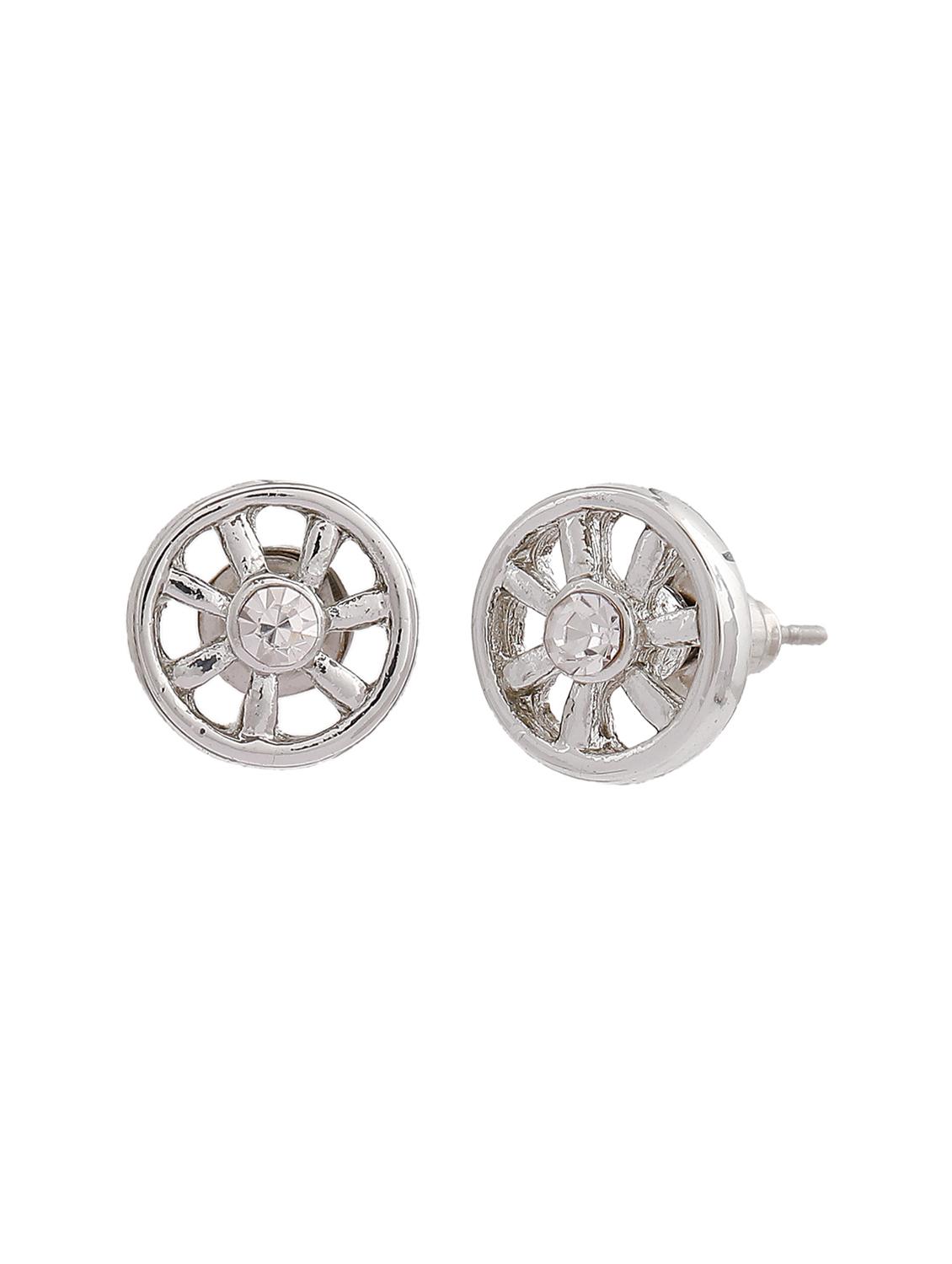 silver metal studs earring - 17542882 - Zoom Image - 3
