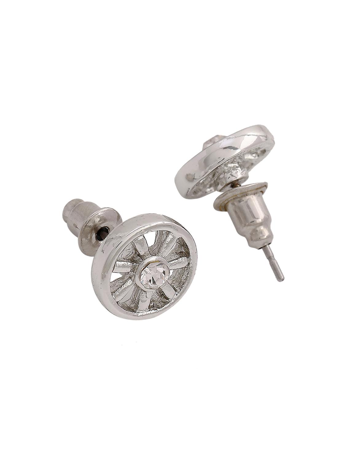 silver metal studs earring - 17542882 - Zoom Image - 4