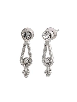 silver metal drop earring - 17542884 - Standard Image - 3