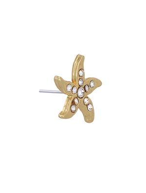 gold metal studs earring - 17542887 - Standard Image - 4