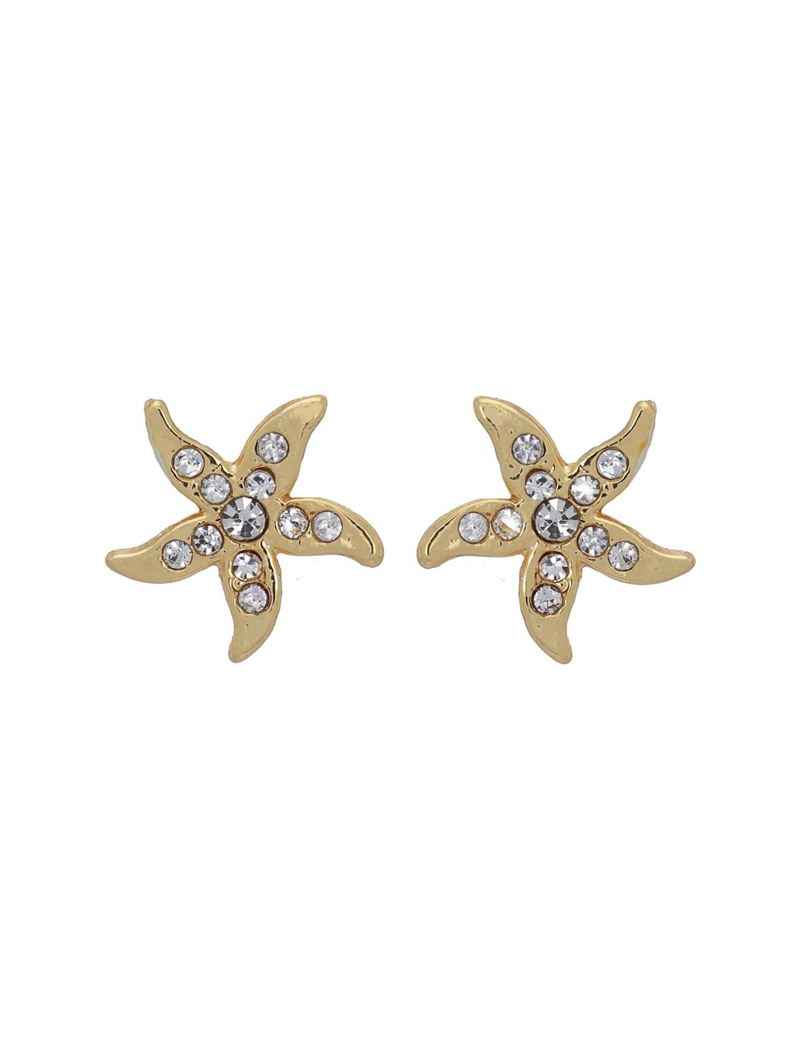 gold metal studs earring - 17542887 - Zoom Image - 2