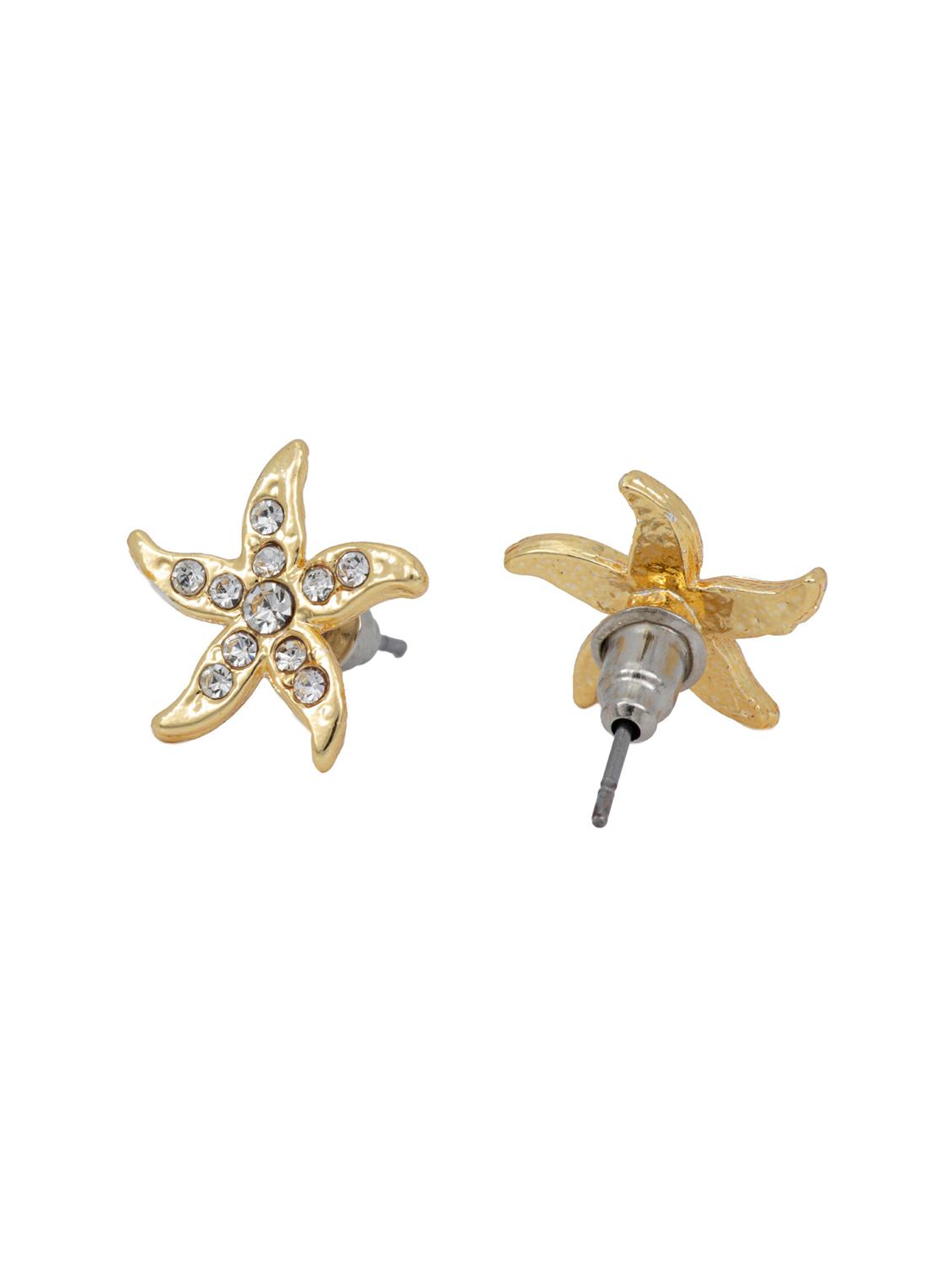 gold metal studs earring - 17542887 - Zoom Image - 3