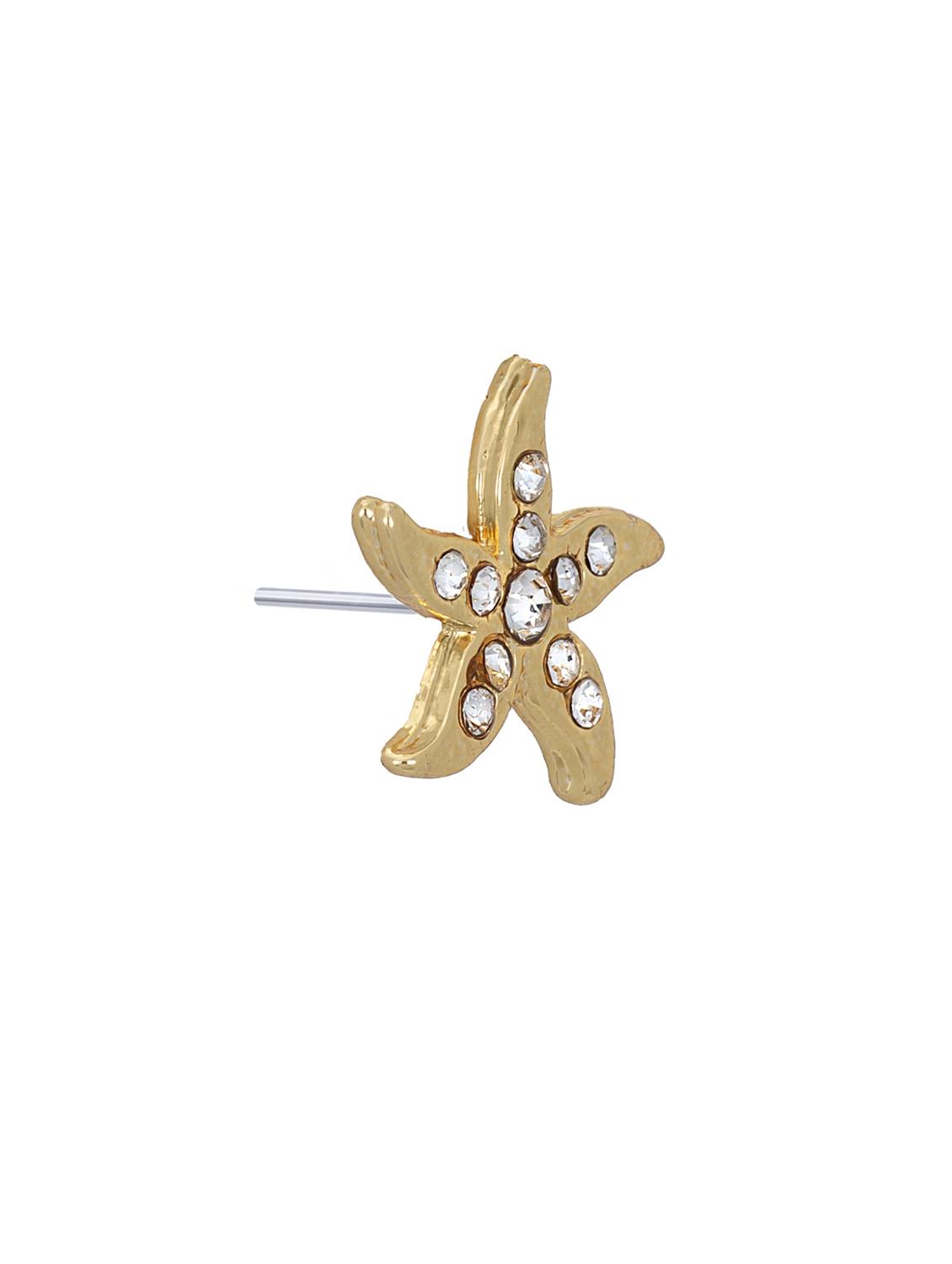 gold metal studs earring - 17542887 - Zoom Image - 4