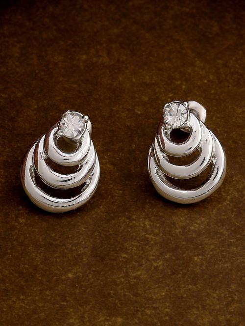 silver metal studs earring - 17542889 - Standard Image - 1