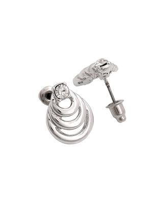 silver metal studs earring - 17542889 - Standard Image - 3