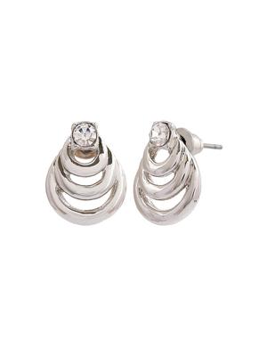 silver metal studs earring - 17542889 - Standard Image - 4
