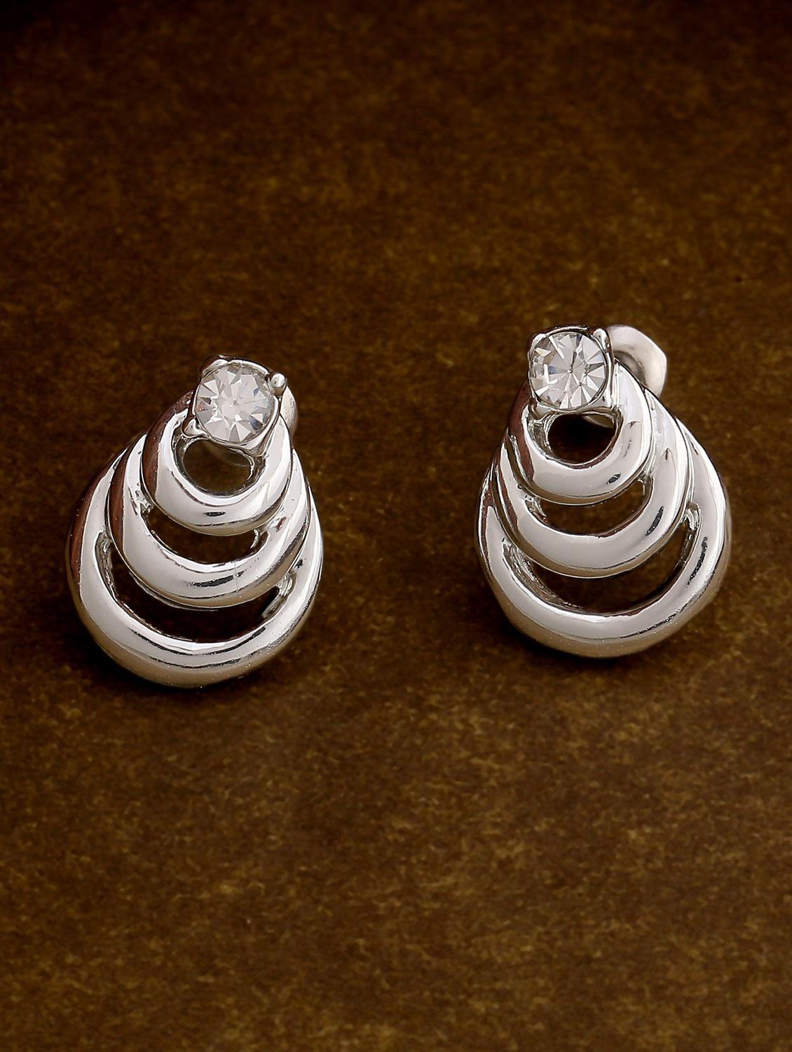 silver metal studs earring - 17542889 - Zoom Image - 1