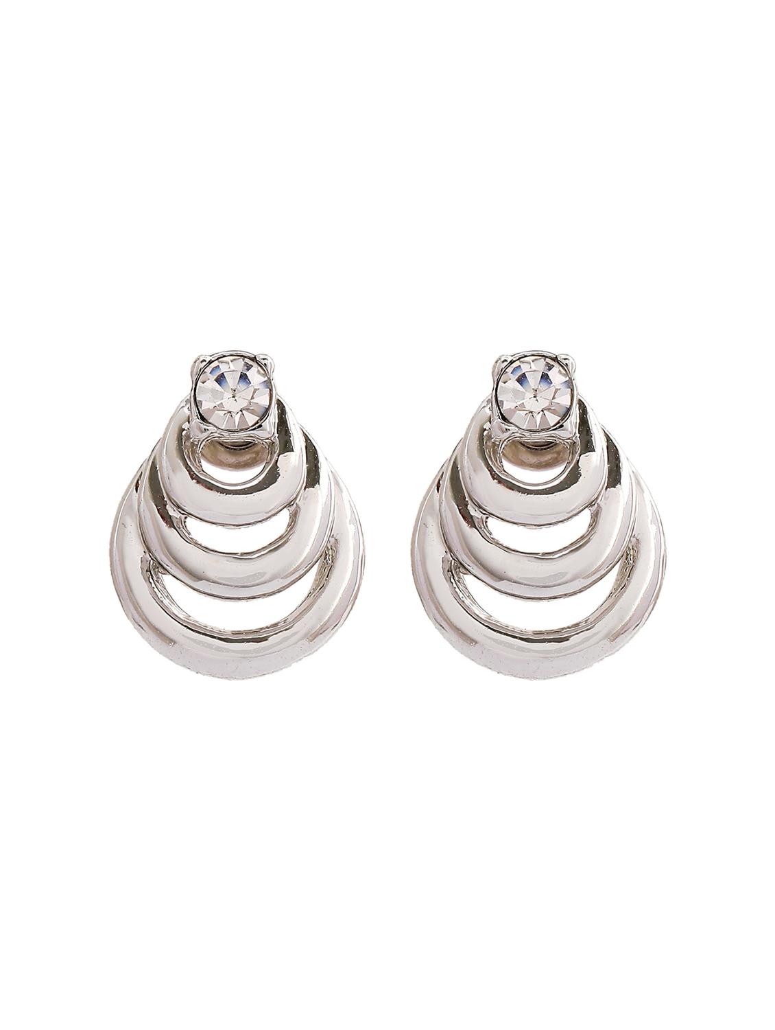 silver metal studs earring - 17542889 - Zoom Image - 2