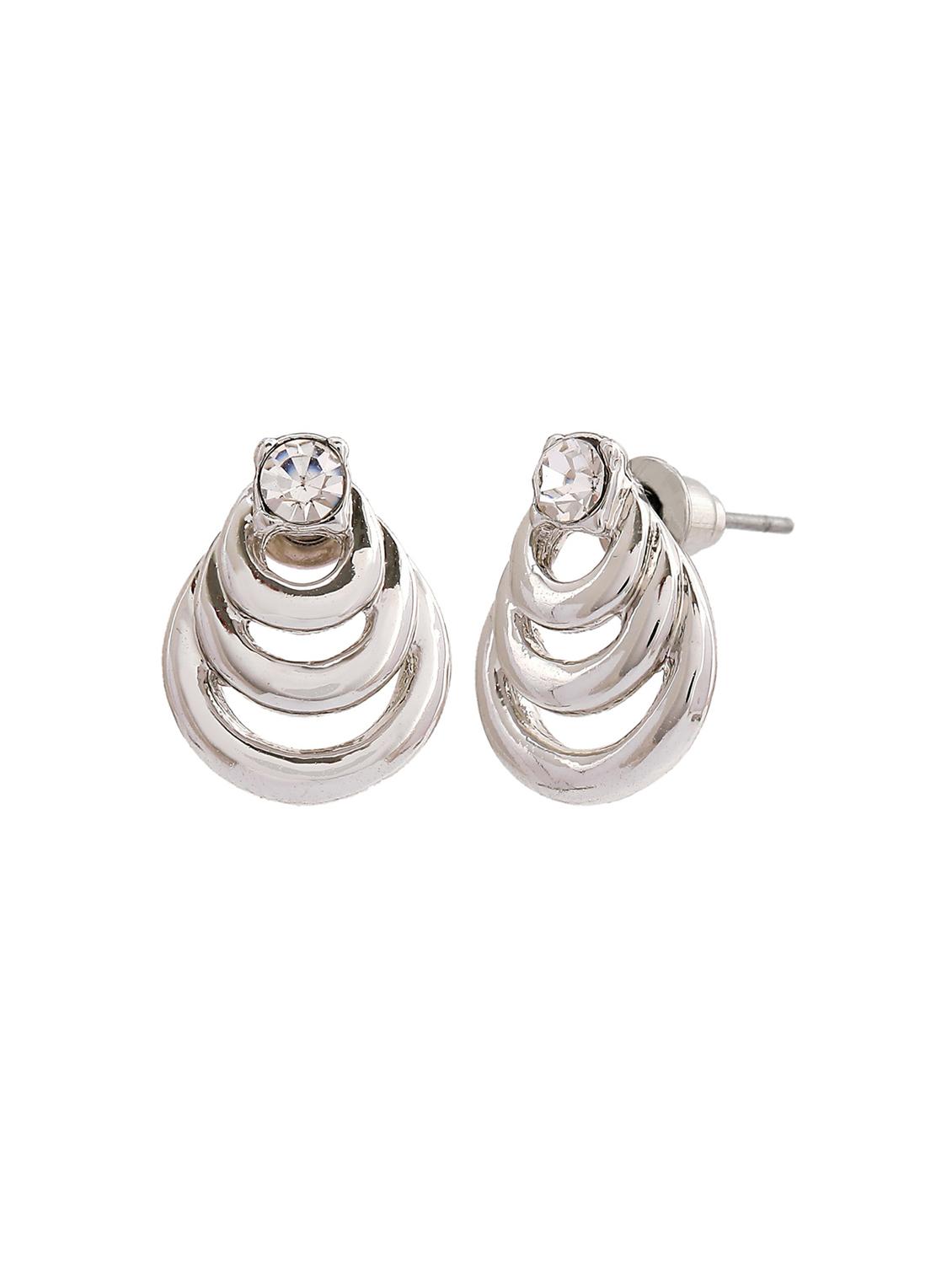 silver metal studs earring - 17542889 - Zoom Image - 4